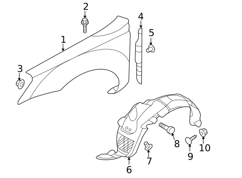 Fender & Components for 2010 Kia Optima #0