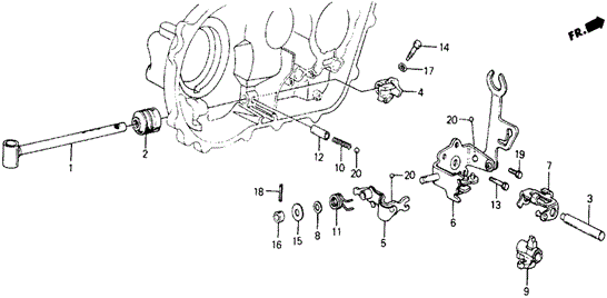 MT Shift Arm Rod for 1988 Honda Accord #0