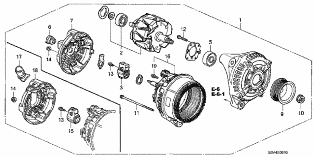 Alternator (Denso) for 2004 Acura MDX #0