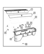 68146641AA - Body Sheet Metal Except Doors: Storage Bin Door, Left for Ram: 1500, 2500, 3500 Image