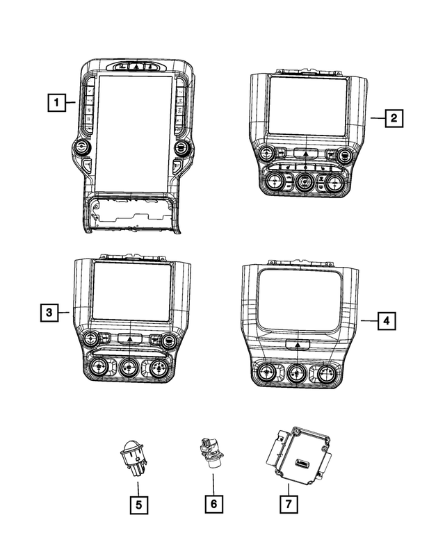 68493387AD - Air Conditioners and Heaters: A/C And Heater Module for Mopar Image
