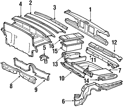 Rear Body for 1989 Mercedes-Benz 560SL #0