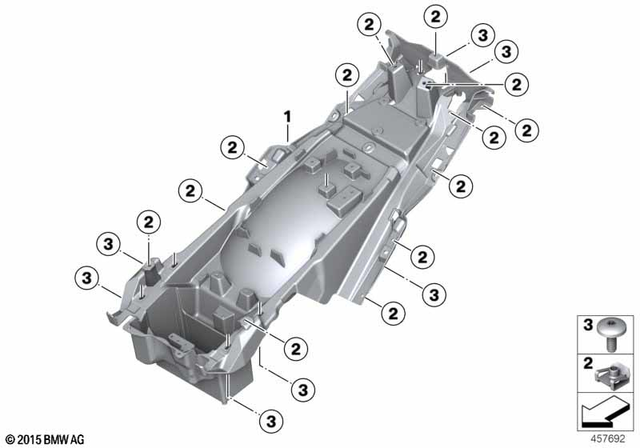 46627726067 - Frame and Mounting Parts: Rear Carrier Part -  for BMW-Motorrad Image