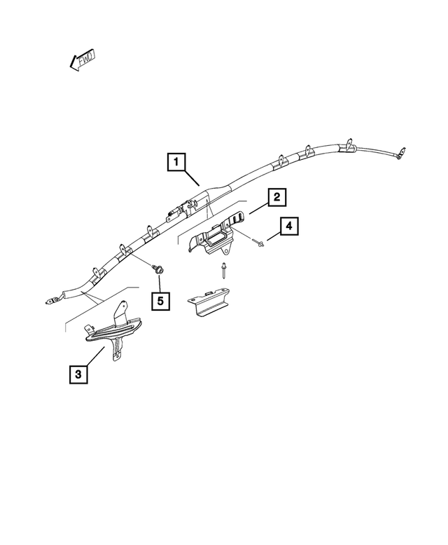 68462031AA - Restraints: Side Curtain Air Bag, Left for Fiat: 500X Image
