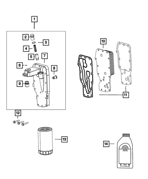 Engine Oiling, Oil Pan and Indicator (Dipstick) for 2022 Ram 3500 #2