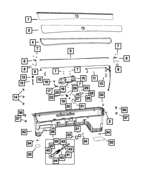 Pickup Box and Fuel Filler Door for 2019 Ram 2500 #2