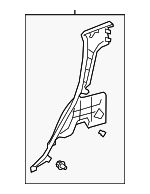 6255248120C0 - Body: Lower Quarter Trim for Lexus: RX350L, RX450hL Image