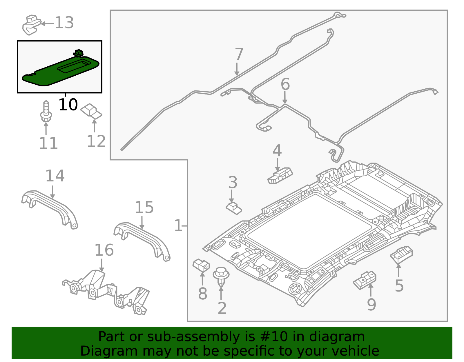 VA43-69-320A-75 - Sun Visor 2023-2025 Mazda CX-50 | Mazda-Parts