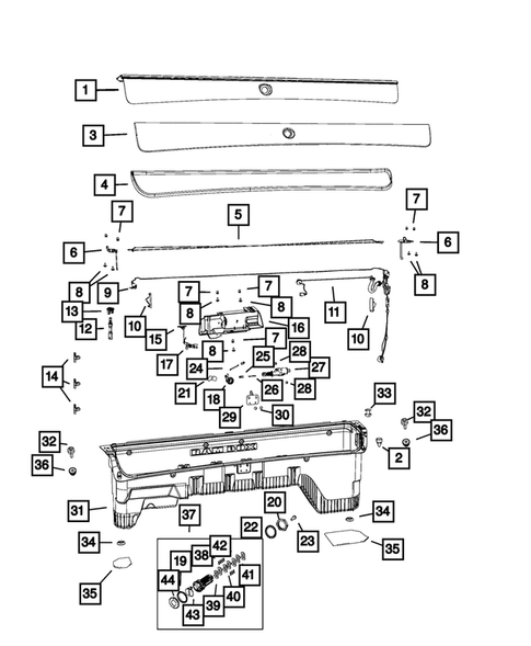 Pick-up Box and Fuel Filler Door for 2015 Ram 1500 #1