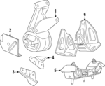 68291383AC - Engine: Rear Mount Bracket for Ram: 1500 Image
