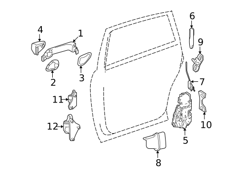 Lock & Hardware for 2009 Mercedes-Benz ML320 #3