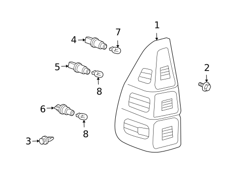 Tail Lamps for 2006 Lexus GX470 #0