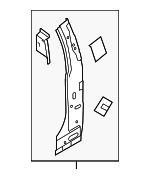 LC3Z1840477B - Body: Inner Lock Pillar for Ford: F-150, F-250 Super Duty, F-350 Super Duty Image