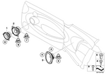 65133428196 - Audio, Navigation, Electronic Systems: Midrange Speaker, Stereo for Mini Image