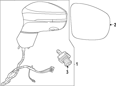 Outside Mirrors for 2022 Chrysler Pacifica #1