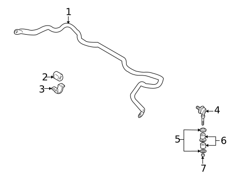 Stabilizer Bar & Components for 2005 Suzuki Aerio #0