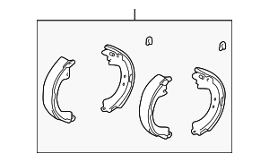 449542010 - Brakes: Brake Shoes for Toyota: RAV4 Image