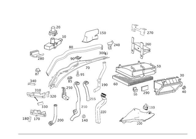 2038300440 - Heating and Ventilation: Filter Housing for Mercedes-Benz Image image