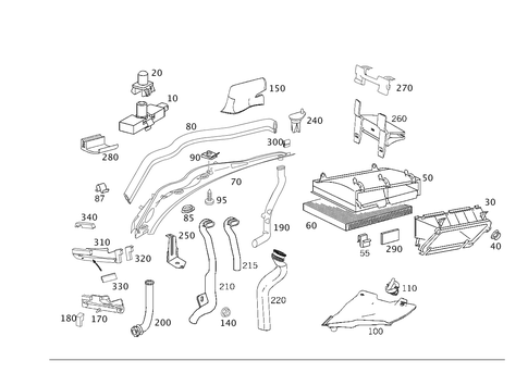 Water Baffle with Intake Shell for 2005 Mercedes-Benz C240 #0