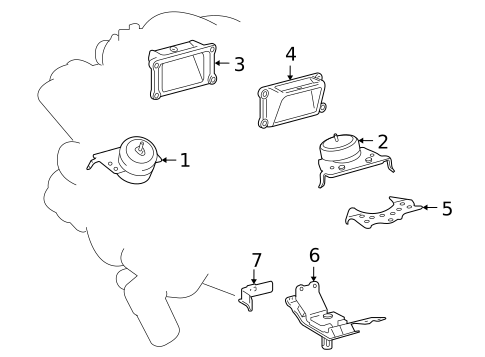 Engine & Trans Mounting for 2011 Lexus LX570 #0
