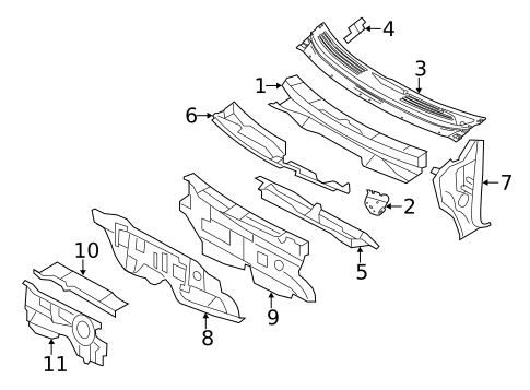 Cowl for 2012 Lincoln MKX #0