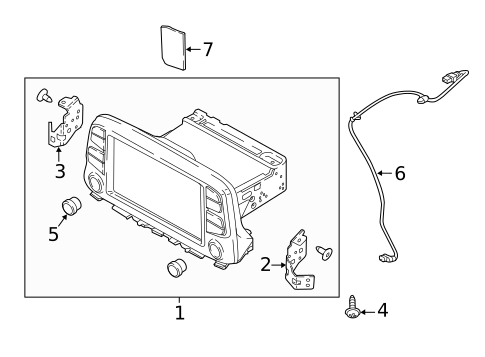 Navigation System Components for 2019 Hyundai Kona #0