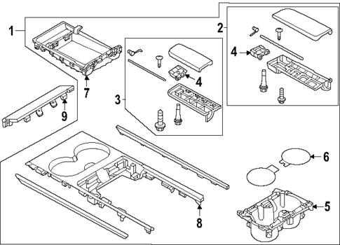 Rear Console for 2024 Mazda CX-90 #1