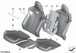 52108058456 - Seats: Sports Seat Upholstery Parts, Leather for BMW Image