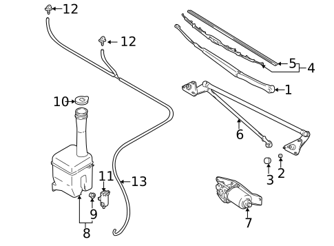 Wiper & Washer Components for 2007 Suzuki Aerio #0