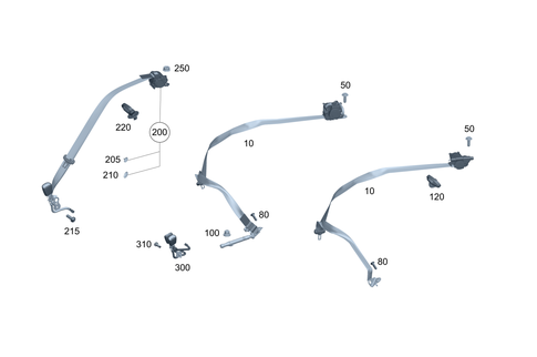 Seat Belt for 1991 Mercedes-Benz 350SD #0