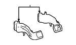 55843AQ010 - Body: Instrument Panel Air Duct for Toyota Image