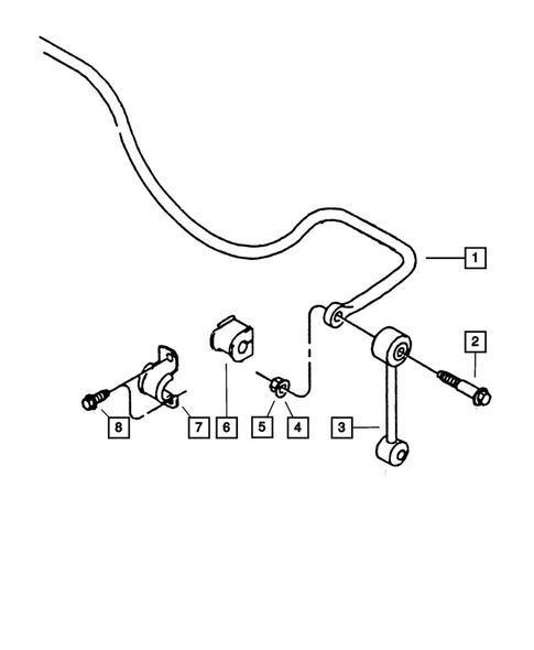 Rear Stabilizer for 2004 Jeep Wrangler #0