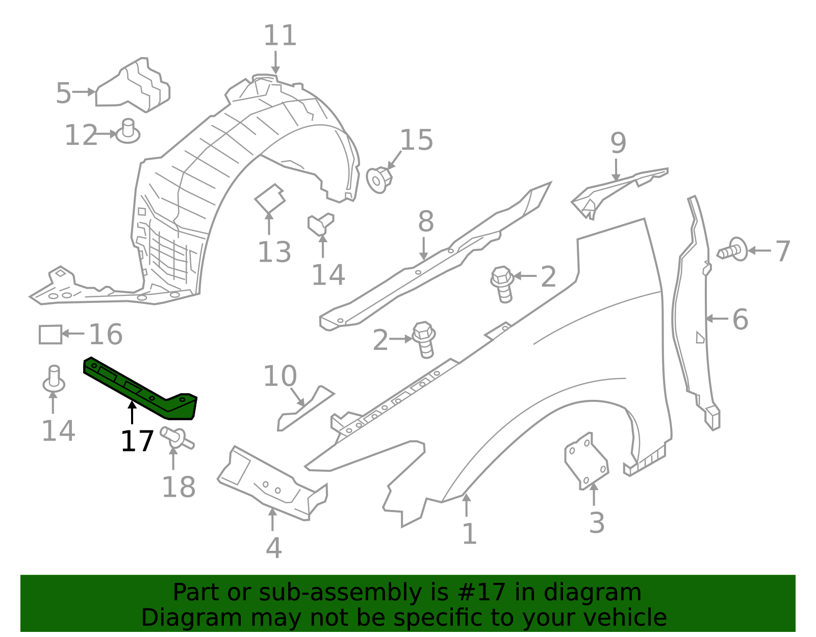 63865-4RA0A - Fender Liner Extension 2016-2023 Nissan Maxima | Official ...