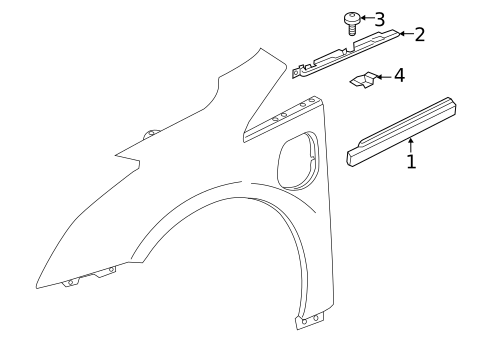 Exterior Trim - Fender for 2014 Cadillac ELR #0