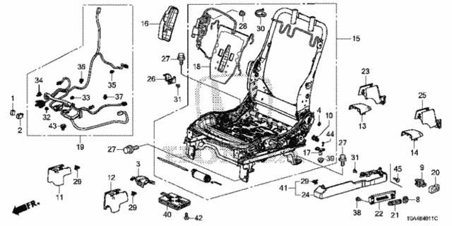 Front Seat Components (L.) (Power Seat) for 2015 Honda CR-V #0