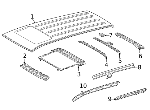 Roof & Components for 2013 Lexus LX570 #0