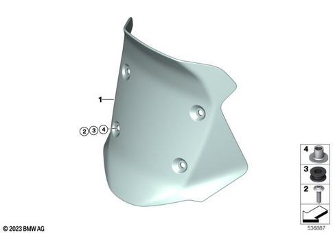 Motorcycle Trim Section, Windshield for 2025 BMW-Motorrad F 900 GS #6