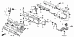 16451RCAA00 - Engine: CLIP, INJECTOR for Honda Image