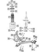 68238135AB - Front Suspension: Front Coil Spring, Left for Mopar Image