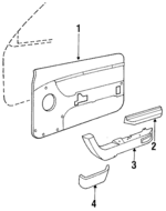 E7WY6623942ASB - Body: Door Trim Panel for Mercury: Cougar Image