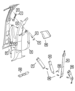 5096259AA - Restraints: Seat Belt Bolt for Mopar Image