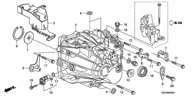 MT Transmission Case for 2008 Acura TSX #0