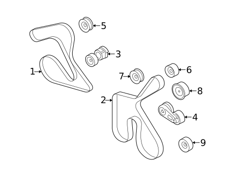 Belts & Pulleys for 2012 Ford Mustang #0