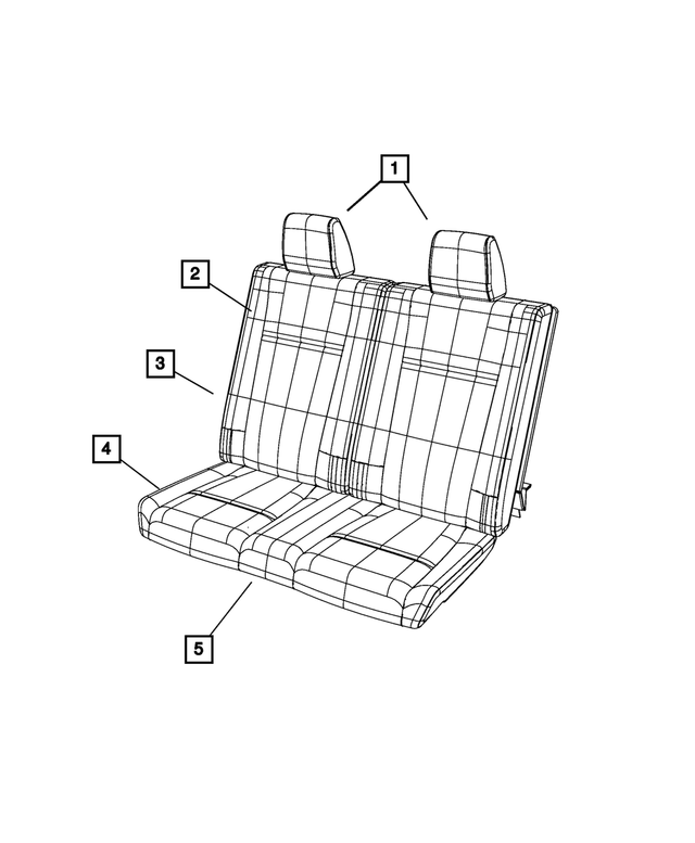 68039203AA - Interior Trim: Seat Back Foam, Left for Mopar Image
