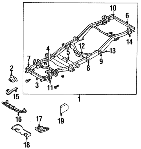 Frame & Components for 1991 Isuzu Rodeo #1
