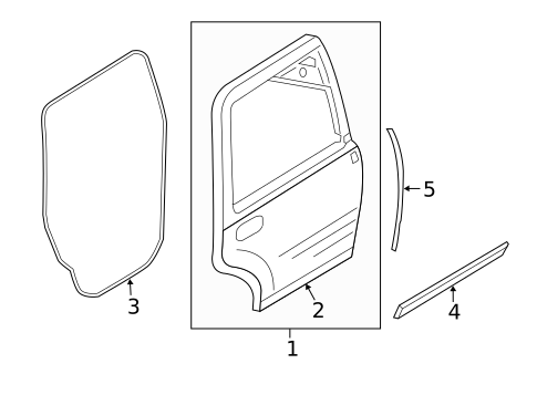 Door & Components for 2009 Lincoln Navigator #1