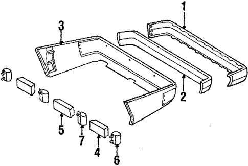 Bumper & Components - Rear for 1988 Mercedes-Benz 300E #0