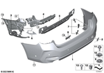 51125A697D4 - Vehicle Trim: Cover, Towing Eye, Primed, Rear for BMW Image