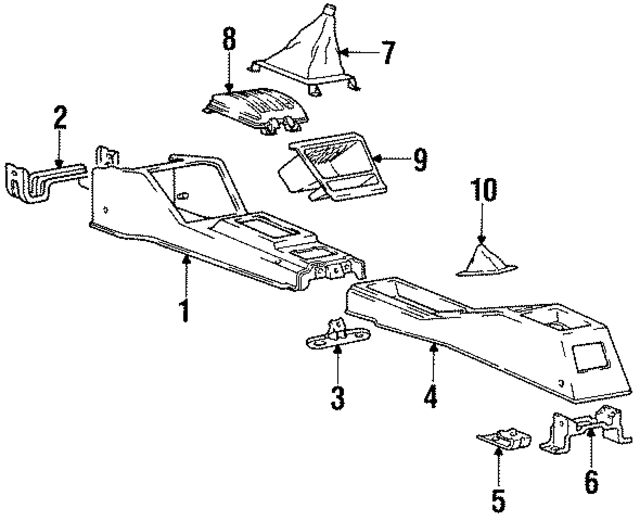 1991  1991 Hyundai Center Console 8461124101FD