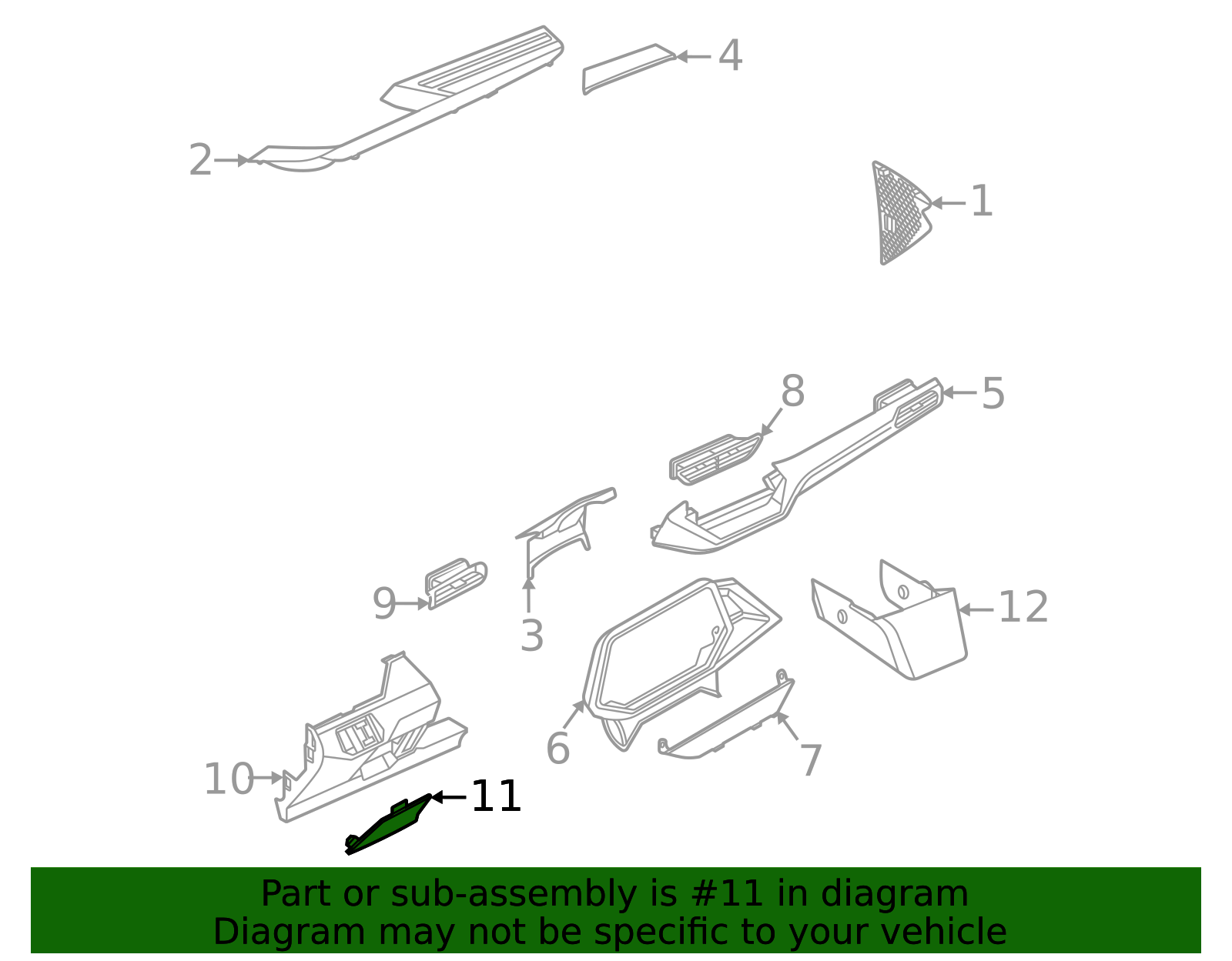 2021-2023 Volkswagen ID.4 Access Cover 11B-857-503-4PK | OEM Parts